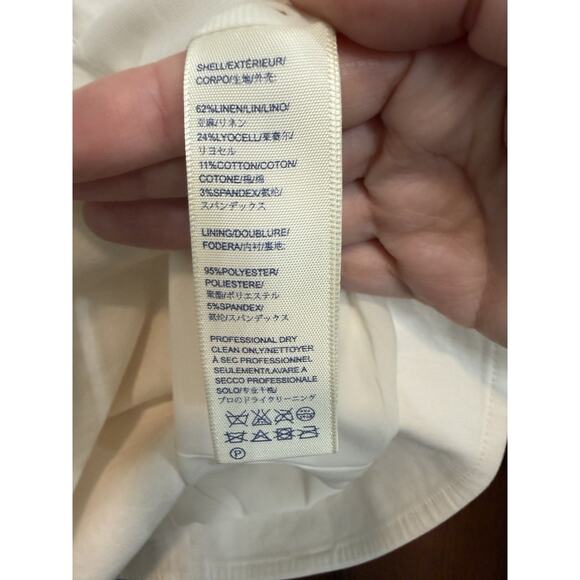 Rebecca Minkoff | Women’s Asymmetrical Zippers Moto Jacket Linen Cotton White -S - Picture 4 of 6